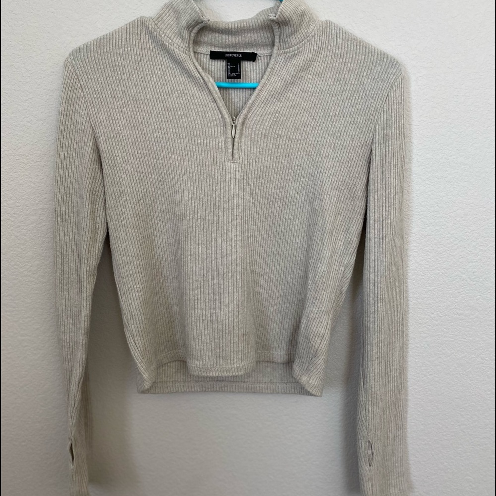 Womens cropped workout sweater